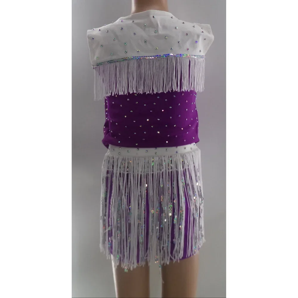 Pre-Owned Dance Costume Large Child Purple Weissman 17451 Tap Jazz Clogging Wes